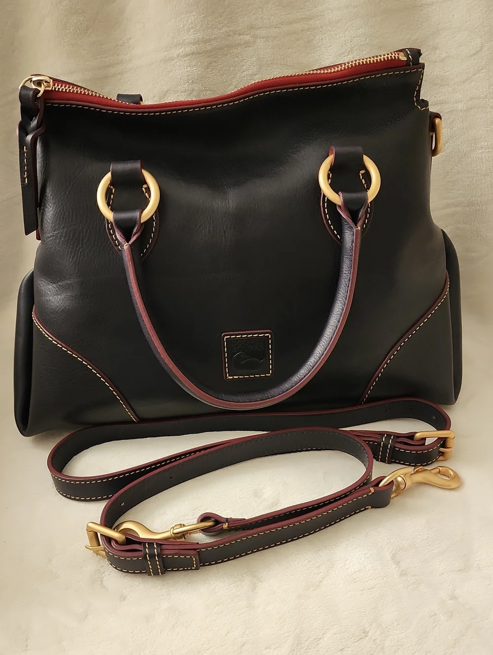 Dooney and Bourke Navy Florentine Leather Satchel 38